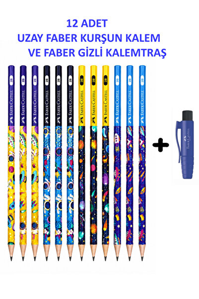 Faber Castell Faber Pencil Set 12-Pack and Ideal Sharpener with Tip Protector