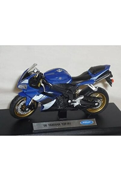 WELLY 2008 Yamaha Yzf-R1 1/18 Scale Model Motorcycle