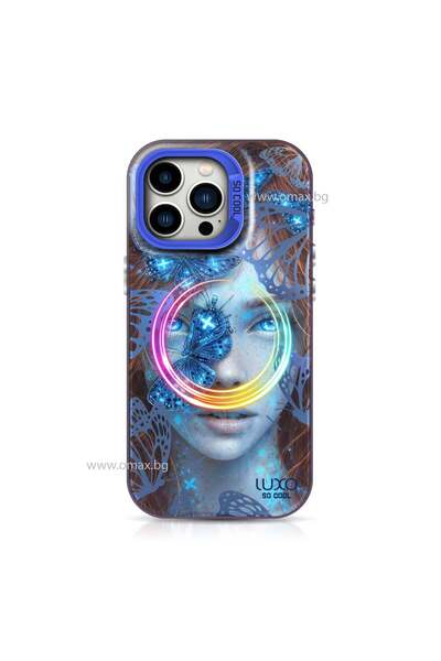 Luxo Husă de telefon cu MagSafe pentru Samsung Galaxy S25, model Butterfly Girl