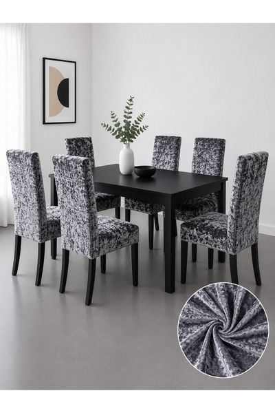delfin HomeRoy Huse Catifea pentru Scaune – Set 6 Bucăți