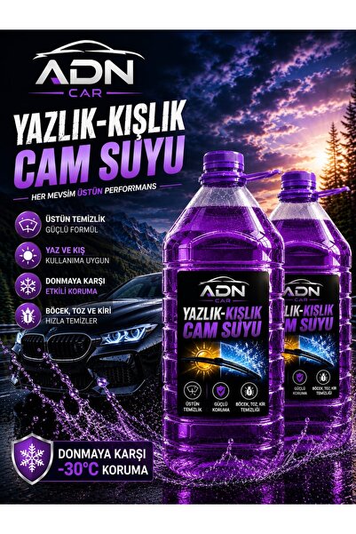 Genel Markalar YAZLIK-KIŞLIK ARAÇ CAM SUYU ÖZEL FORMÜL 5 LİTRE BEZ HEDİYELİ