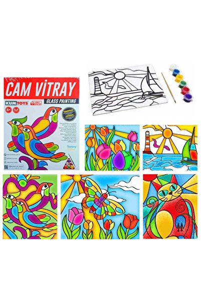 Kumtoys Cam Vitray Boyama Seti 6 Yaş+