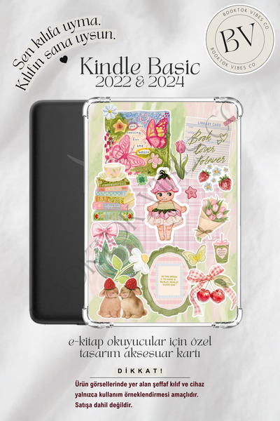 BookTok Vibes Co. Lily Sonny Baby Bookish Sticker Insert - Kindle ve Kobo E-K...