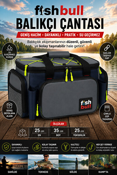 Outdoorun Fishbull Profesyonel Balıkçı Çantası - Mavi