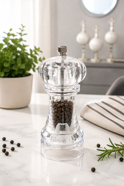 EMİLLA HOME مطحنة توابل وملح أكريليك - مطحنة 14 سم