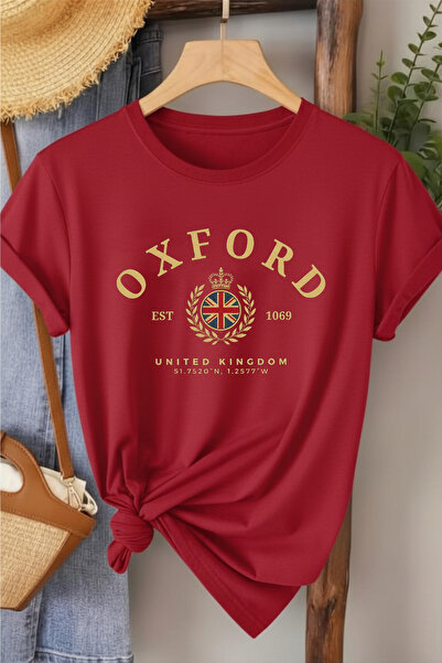 l'eivor Tricou din bumbac pentru femei, cu imprimeu Oxford 1069