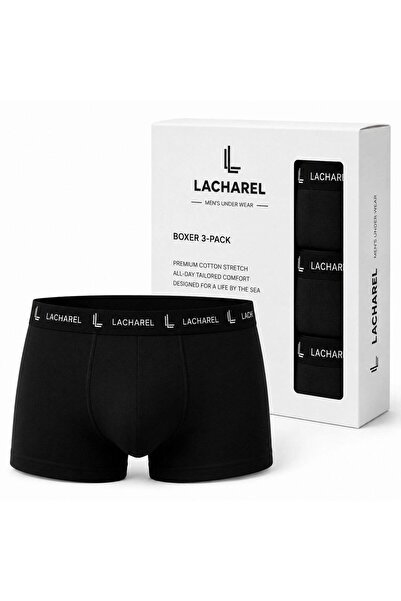 Mariposa Secret Men's Lycra Cotton Breathable Combed Cotton Boxer 3-Pack - Black
