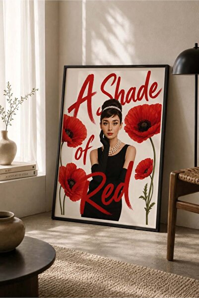 Audrey Hepburn A Shade of Red Poster | Modern Luxury Duvar Posteri