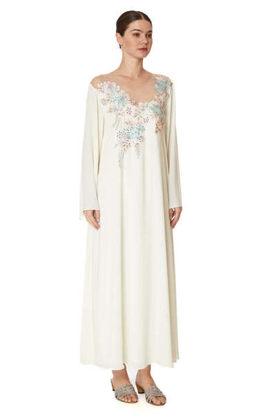 ELEGANZA LA MODE White Jalabiya – ELM J 510