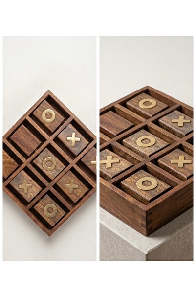 HomeNew لعبة إكس أو (Tic Tac Toe) خشبية ملكية - قطعة ديكور فاخرة لمنزلك" ( cm...