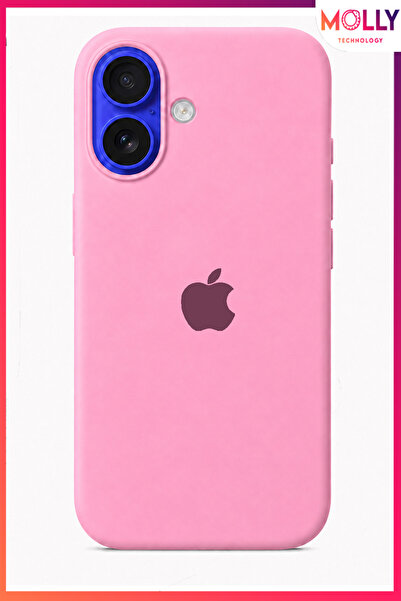 Molly iPhone 16 İçin Pamuk Şeker Lansman İçi Kadife Mat Silikon Kılıf