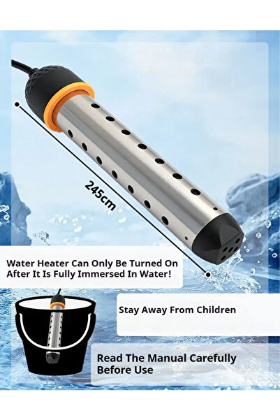 choice2 Black 1300W EU Pool Heater Water Heating Boiler Swimming Solar Bath T...