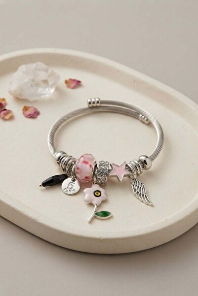Inure Jewelry سوار بتصميم زهرة وردية