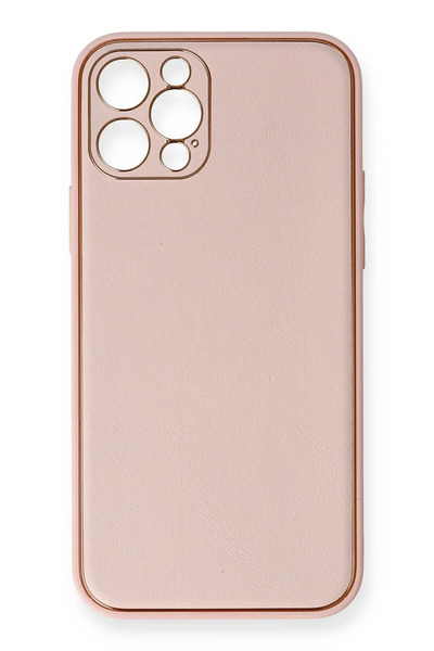 New Face Aconcept iPhone 12 Pro Case Coco Leather Silicone Cover (113648) - Pink