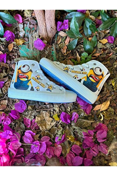Scarpe Magiche حذاء رياضي للأطفال من الجنسين مطبوع عليه Minyon ذو رقبة عالية ...