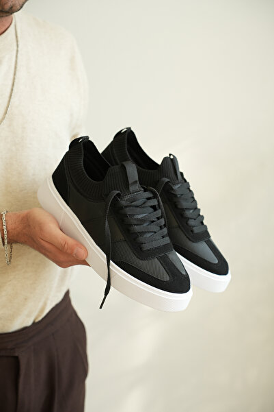 Zerenyus Zrk-N010 Premium Black and White Daily Casual Men's Sports Shoes