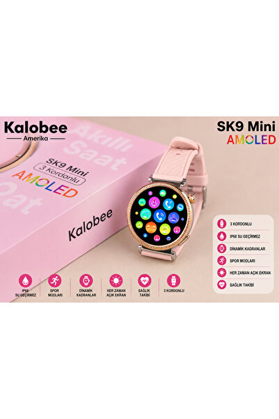 KALOBEE Watch Sk9 MİNİ Kordon Hediyeli 39mm Akıllı Saat Iphone Ve Android Tüm Telefonlara Uyumlu