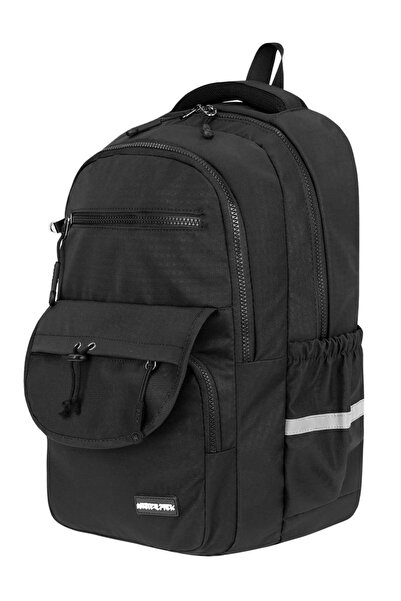 Bevitton 708 Siyah Suya Dayanıklı Kumaş Okul Çantsı Hafıf Unisex Günlük Sırt Çantası