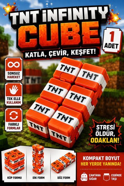 OpenCity Infinity Cube Sonsuz Küp Hareketli Stres Küpü Katlanabilir Fidget Oy...