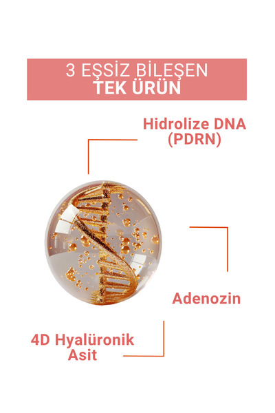 JUVERA Cosmeceuticals PDRN ve 4D Hyaluronik Asit İçeren Kırışıklık Karışıtı Cilt Yenileyici Serum 30ML