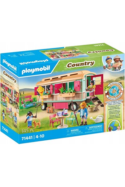 Playmobil Cărucior de cafenea cu figurine de animale și accesorii pentru copi...