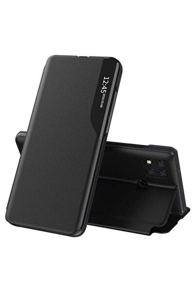 Techsuit Husă pentru Xiaomi Redmi 9C NFC, Seria eFold, negru - negru