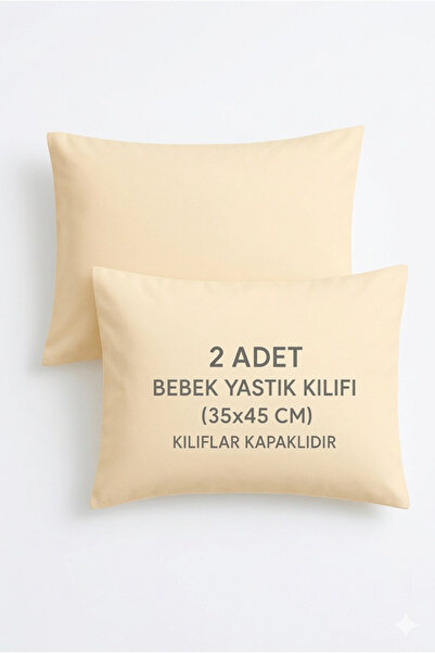 pistore %100 Pamuk Ranforce Bebek Yastık Kılıfı Kiraz Desenli - 2 Adet 35x45