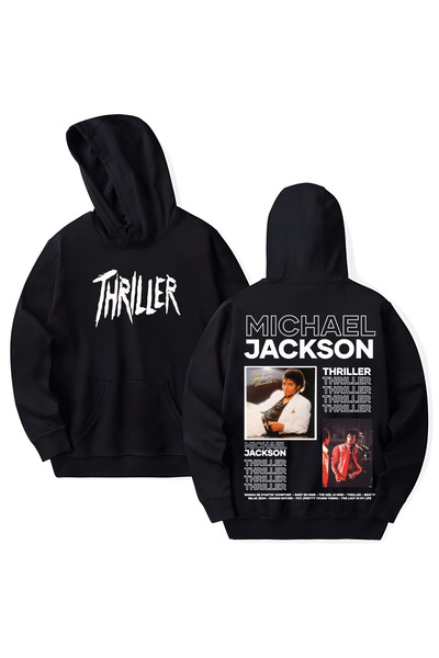 STİL-X Michael Jackson Thriller Album Printed Cotton Long Sleeve Hooded Sweat...
