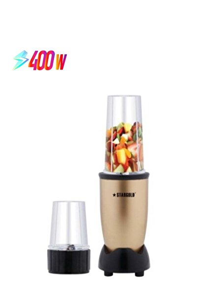 Stargold خلاط طعام سنوتري للطاولة، طقم من 7 قطع، 400 واط، طراز SG-1323 ذهبي ا...