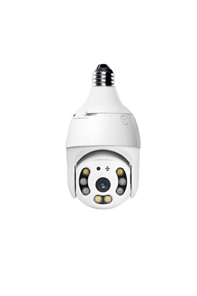 Sanlux 360 °   Cameră de securitate tip bec panoramică, IP wireless, cu card ...