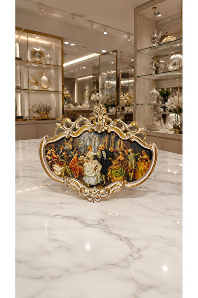 Genel Markalar ESTERHOMEDECOR İçi kadife oval tablo genişlik 49cm yükseklik 41cm