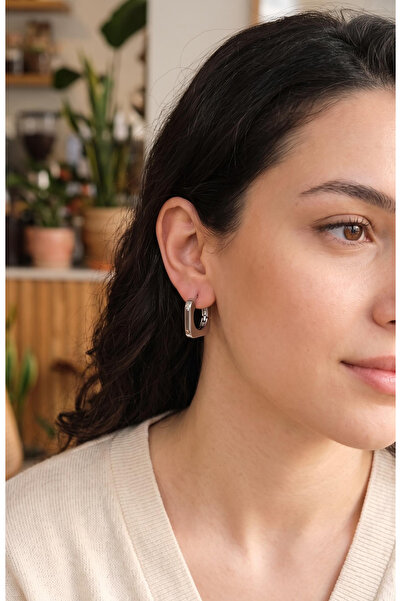 Generic Brand Brass Silver Color Square Earrings