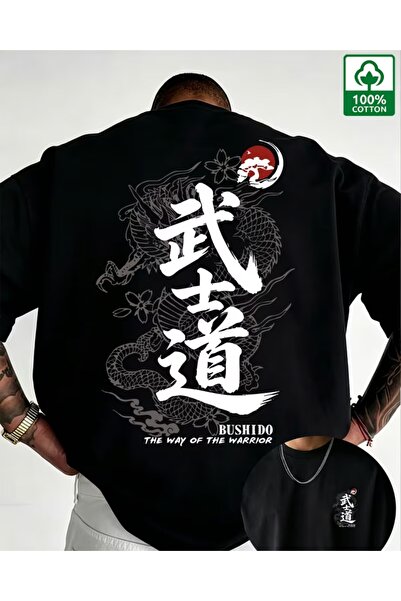 EURO CODE Majica Bushido Samurai Zmaj, 100% pamuk, muška majica
