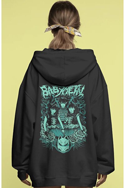 SEVBANO BabyMetal Rock Metal Music Group Hanorac unisex supradimensionat prem...