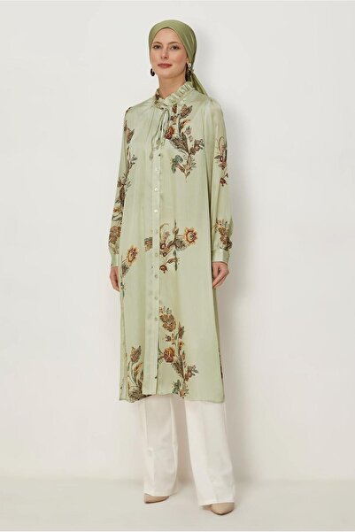 Alvina Patterned Satin Tunic 46552