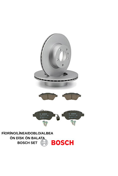 Bosch FİORİNO LİNEA DOBLO ALBEA ÖN DİSK ÖN BALATA SETİ