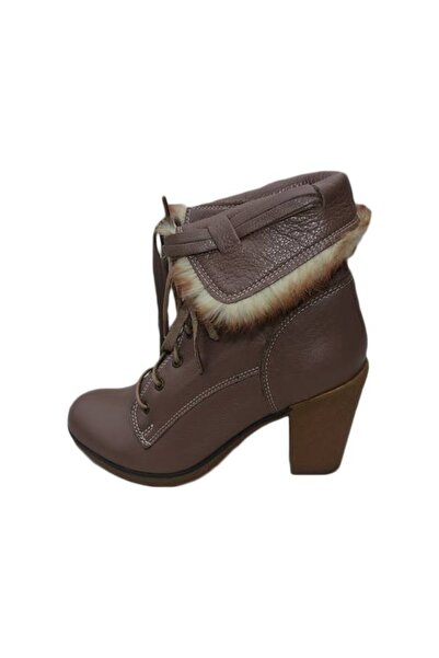 OEM Botine dama, cu siret, de culoare maro
