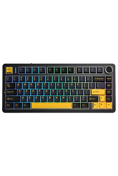 Aula F75 Mekanik RGB Klavye TKL Crescent Switch Tri Mode Kablosuz Makrolu Hot...