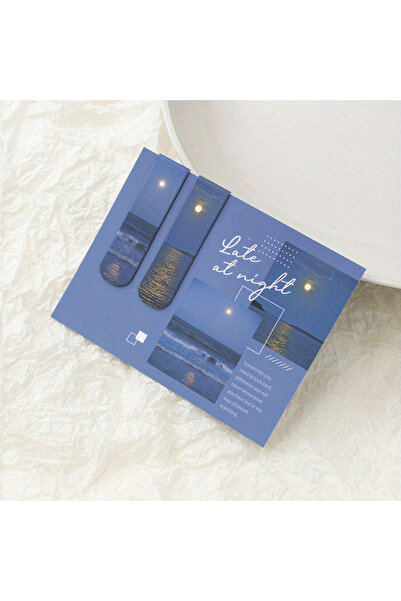 Choice1 C 2pcs/pack Magnetic bookmark beautiful scenery clouds simple literar...