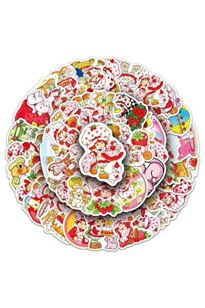 Choice 50-Pack 50-Pack Cartoon Strawberry Girl Animation Stickers Waterproof ...
