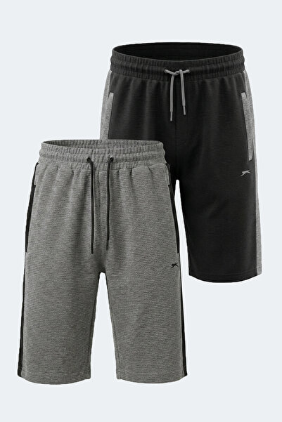 Slazenger Nando Set of 2 Men's Black - Dark Gray Shorts