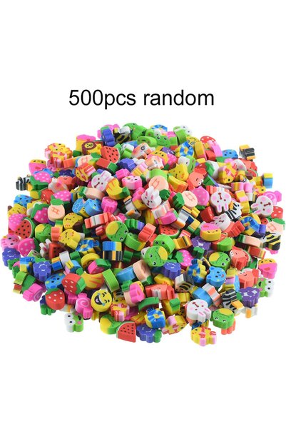 Choice3 500pcs 100~500PCS Mini Eraser 1cm Cute Cartoon Pattern Office Supplie...