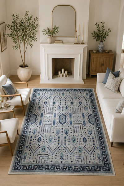 Homefesto Modern Dekoratif Halı – Makinada Yıkanabilir, Kaymaz Taban, İnce Salon Halısı, Mutfak Halısı ve Yolluk