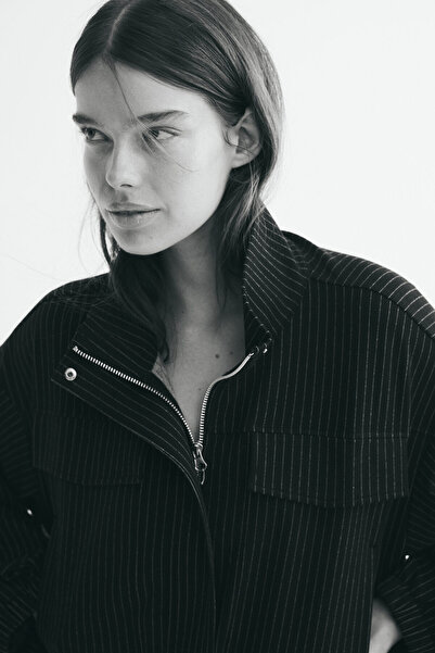 H&M Boru Yakalı Jarse Ceket