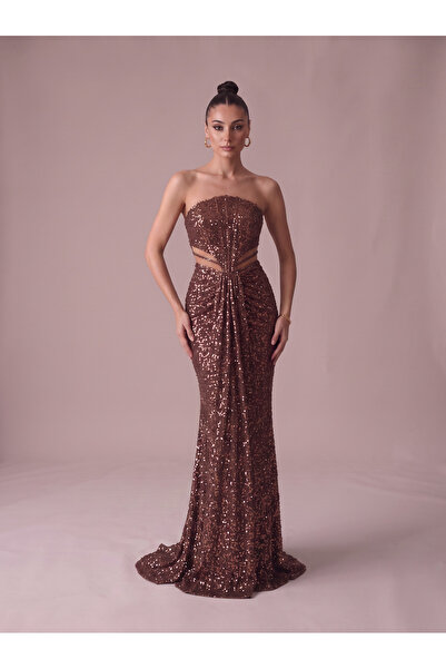 MİVORA MODA Luna Payetli Maxi Elbise