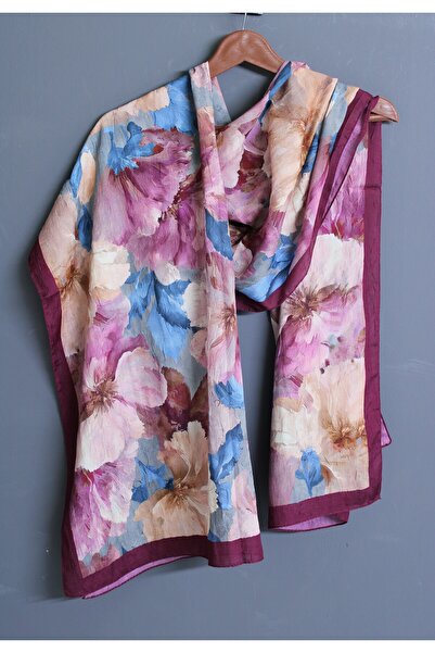 OttomanSilk Aquarelle Patterned Kraş Shawl
