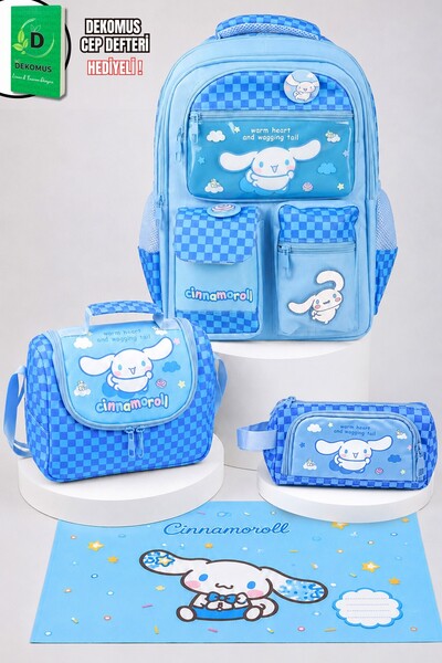 Cınnamoroll x Dekomus Lisanslı Blue Cloud Collection Okul,Termoslu Beslenme v...