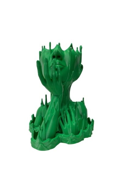 OEM Vază MaCherrie, Verde, Imprimată 3D, H 25cm