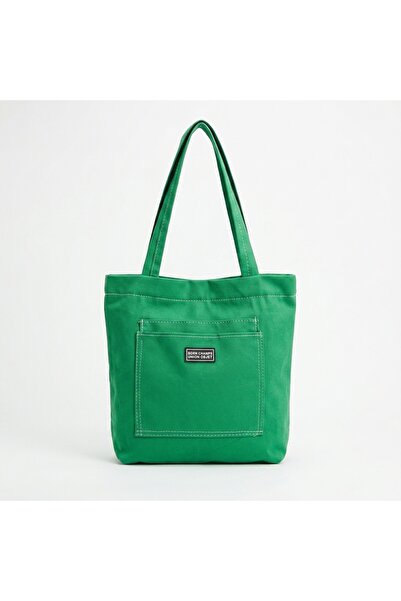 Kanvas Bez Omuz Çantası - Baskılı, Desenli ve Çok Cepli Günlük Alışveriş Çantası (Tote Bag)