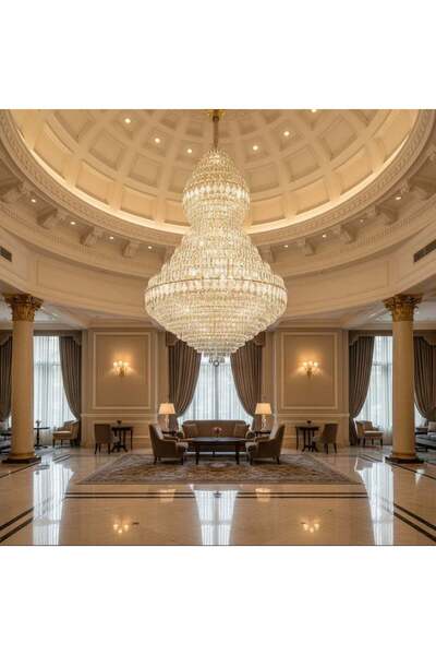 OEM Crystal Chandelier VELVET Supremo, 69xE14, D150 cm, Gold, Adjustable Heig...